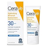 CeraVe 100% mineralisches Sonnenschutzmittel LSF 30, Gesichts-Sonnenschutz mit...
