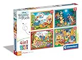 Clementoni - 21514 - Supercolor Puzzle 4 In 1 - Disney Winnie The Pooh - Puzzle...