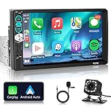 Carplay Autoradio 1 Din mit Android Auto Bluetooth Freisprecheinrichtung 7 Zoll...