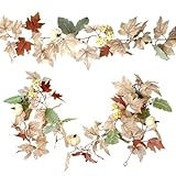 Herbstgirlande, Herbstkürbisgirlande - Ahornblätter-Girlande zum...
