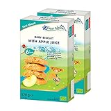 Fleur Alpine Babykekse mit Apfelsaft - 12 x 2 Leckere Babysnacks für den...