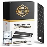 KRAFTFELS 60x Profi Cuttermesser Klingen 18mm - Ersatzklingen Cuttermesser aus...