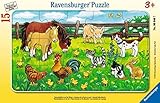 Ravensburger Kinderpuzzle - 06046 Bauernhoftiere auf der Wiese - Rahmenpuzzle...