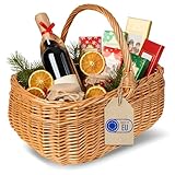 Creative Home Einkaufskorb Weidenkorb mit Henkel Picknickkorb | 36 x 26 x 31 cm...