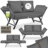 KESSER® Gartenbank Polyrattan Luna mit Liegefunktion Gartensofa 4 in 1...