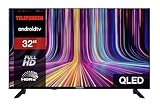 TELEFUNKEN QLED TV 32 Zoll Fernseher Full HD Android Smart TV (HDR,...