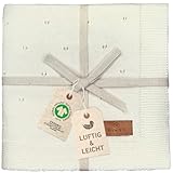 DIKOS® Babydecke Ajour Strick Creme weiß – leichte Neugeborenen Decke aus...
