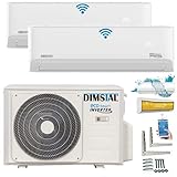 A++/A++ Duo-Split SelfClean WiFi/WLAN/App Steuerung Golden-Fin 2,6 + 3,5 kW...