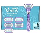 Gillette Venus Deluxe Smooth Swirl Rasierer Damen, Damenrasierer + 6...