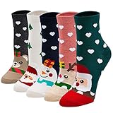 ZFSOCK Weihnachtssocken Festlicher Socken Damen Lustige Baumwolle Socken mit...