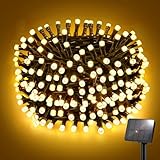 FFZZKJ Solar Lichterkette Aussen 5M 50LED Solar Lichterkette Outdoor Wetterfest...