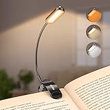 Gritin Leselampe Buch Klemme mit 11 LEDs, LED Buchlampe USB C Wiederaufladbar, 3...