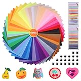 50 Farben Bastelfilz, Filz Bunt zum Basteln, Durable Filzstoff, Filzplatten...