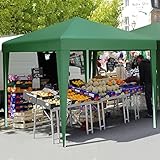 YITAHOME 3X3M Outdoor Pop Up-Pavillon mit Seite Faltpavillon, Wasserdichter...