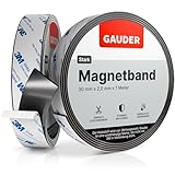 GAUDER Magnetband stark selbstklebend mit 3M Kleber | Magnetstreifen...