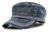 Roffatide Unisex Baumwolle Flat Top Peaked Baseball Cap Armee Militär Corps Hut...