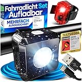 NEXTCOVER® Fahrradlicht Set mit [VisionOne] LED Set I USB-C aufladbar &...