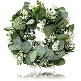 LTHERMELK Eukalyptus-Kranz, Frühlingsdeko für die Haustür, 30 cm/12 Zoll...