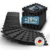 Veluris Bodenschutzmatte Fitness Matte [31x31cm] - 18 extra dicke Bodenmatten...