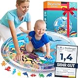 NouBaby® Wassermatte Baby BPA Frei XXL I Babymatte und Spielzeug ab 3, 6 und 9...