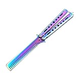 TAIHE Butterfly Kamm, Faltbare Taschenkamm Butterfly Balisong Trainer Übung...