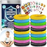 Mückenschutz Armband Set - 20 Stück Mückenarmband + 60 Stück Anti Mücken...