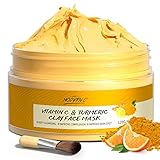 Kurkuma-Vitamin-C-Ton-Maske, tief reinigende Gesichtsmaske, Hautpflege,...