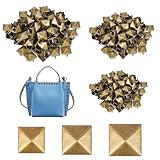 JIANGZHIB 210 Stück Quadratische Nieten Metall, Bronze Farbe Nieten für Leder,...