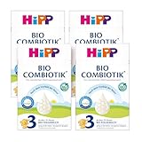 HiPP 3 Bio Combiotik (4 x 600g), Folgemilch ab 10. Monat, mit natürlichen...