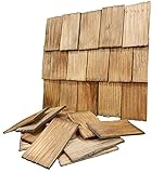 WeWi - 200 Stück Dachschindel, handgeschlagen, nussbaumfarben ca. 40 x 23 x 3...