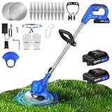 Akku Rasentrimmer mit Akku 21V Freischneider Elektrischer Rasentrimmer Mit 2...