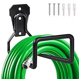 MEEQUE Metall Schlauchhalter, Gartenschlauchhalter Wandhalterung, Gartenschlauch...
