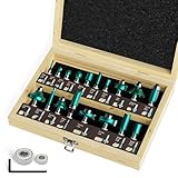 CSOOM 20-teiliges professioneller Fräser-Set für Holzbearbeitung mit...