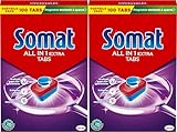 SOMAT All in 1 Extra Spülmaschinen Tabs (2 x 100 Tabs), für strahlend sauberes...