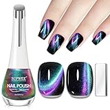 SUPWEE Cat Eye Nagellack mit Magnet, 16ML Schnelltrocknend Cat Eye Nail Polish...