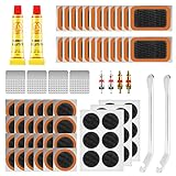 Sinofort Flickzeug Fahrrad 78 Stück Fahrrad Flickzeug Quadrat Fahrrad Flickzeug...