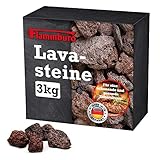 FLAMMBURO Lavasteine 3kg - Für Gasgrill, Backofen, Lavagrill und Elektrogrill...