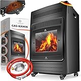 KESSER® Gasheizer Gasheizofen Heizstrahler 3,4 kW Gas Kamin inkl....