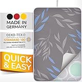 Super Soft Bügeldecke für Tisch hitzebeständig - 100x65cm - rutschfeste...