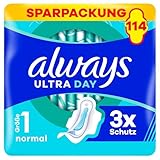 Always Ultra Day Damenbinden Normal (Größe 1) mit Flügeln 114 Stück, Super...