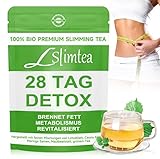 Detox Tee zum Abnehmen & Bauchfett Verbrennen – 28 Tage Stoffwechsel-Kur mit...