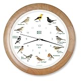 KOOKOO Singvögel Holz, Die Singende Vogeluhr, mit 12 heimischen Singvögeln und...