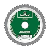 METAK HM Multifunktions Kreissägeblatt 210x30 mm für Holz, Metall, Aluminium |...