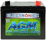 Rasentraktor Batterie AGM Batterie 12V 30Ah AGM Akku für Rasenmäher Batterie...