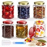 Hejo 6 Stück Marmeladengläser, für Einmachgläser mit Schraubdeckel, für...
