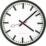 Eurotime Funkwanduhr, 35 cm, im Bahnhofsdesign, geräuscharmes Funkwerk, kein...