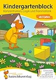 Kindergartenblock ab 3 Jahre – Konzentration, Logik, Feinmotorik: Bunter...