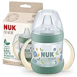 NUK for Nature Trinklernbecher | 150ml | Haltegriffe und brustähnlicher...