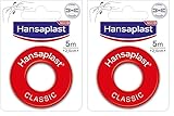 Hansaplast Fixierpflaster Classic (5 m x 2,5 cm), Tapeband zur einfachen und...