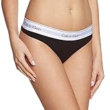 Calvin Klein Damen String Thong Unterwäsche, Schwarz (Black), M